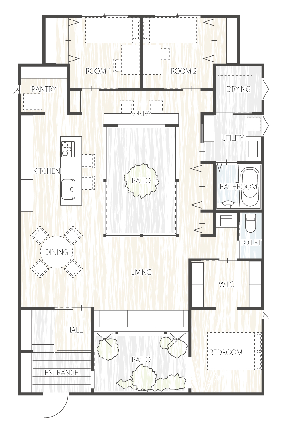 光庭のある家 フラッグシッププラン